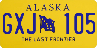 AK license plate GXJ105