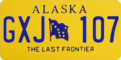 AK license plate GXJ107