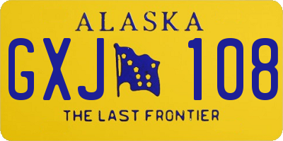 AK license plate GXJ108