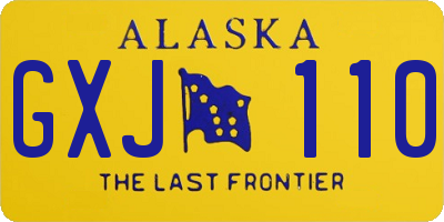 AK license plate GXJ110