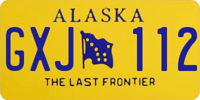 AK license plate GXJ112