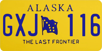 AK license plate GXJ116