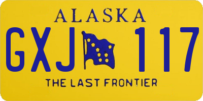 AK license plate GXJ117