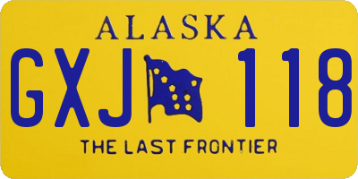 AK license plate GXJ118