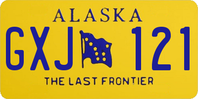 AK license plate GXJ121