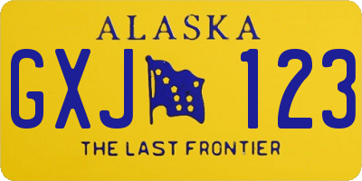 AK license plate GXJ123