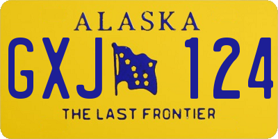 AK license plate GXJ124