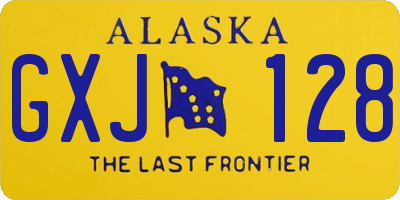 AK license plate GXJ128