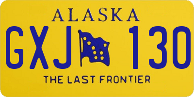 AK license plate GXJ130