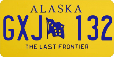 AK license plate GXJ132