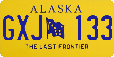 AK license plate GXJ133