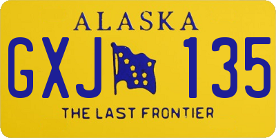 AK license plate GXJ135