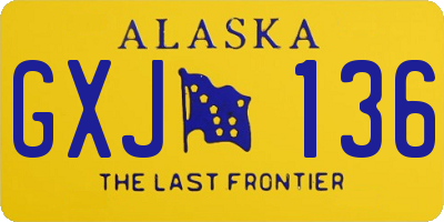 AK license plate GXJ136