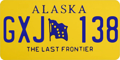 AK license plate GXJ138