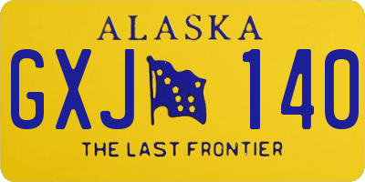 AK license plate GXJ140