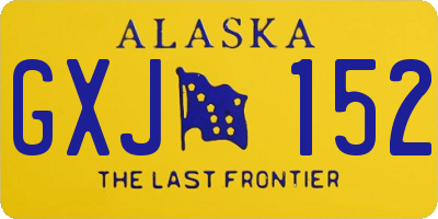 AK license plate GXJ152