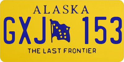 AK license plate GXJ153