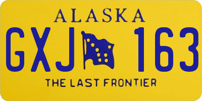 AK license plate GXJ163