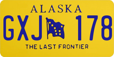 AK license plate GXJ178