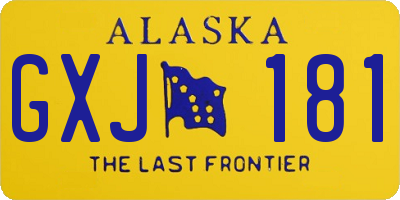 AK license plate GXJ181