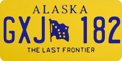 AK license plate GXJ182