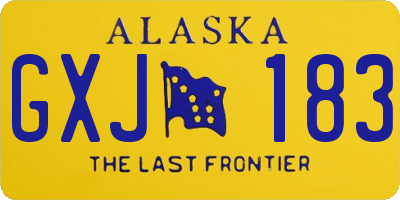 AK license plate GXJ183