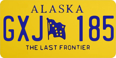 AK license plate GXJ185