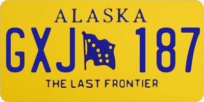 AK license plate GXJ187