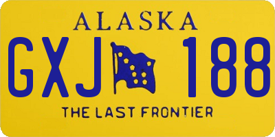 AK license plate GXJ188