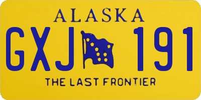 AK license plate GXJ191