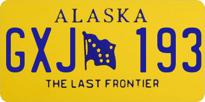 AK license plate GXJ193