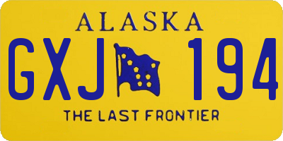 AK license plate GXJ194