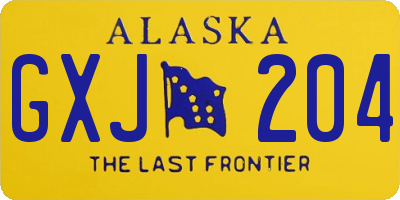 AK license plate GXJ204