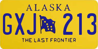 AK license plate GXJ213