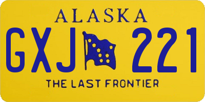 AK license plate GXJ221