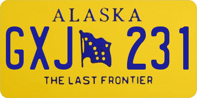 AK license plate GXJ231