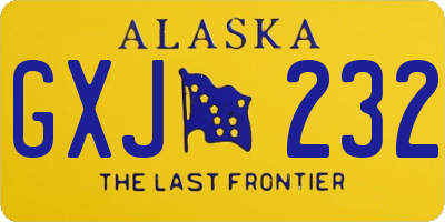 AK license plate GXJ232