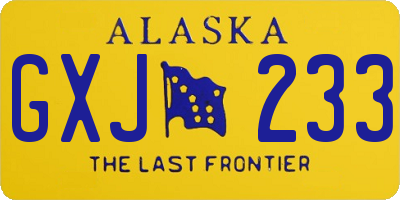 AK license plate GXJ233