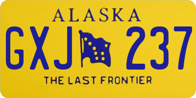 AK license plate GXJ237