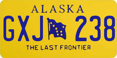 AK license plate GXJ238