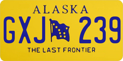 AK license plate GXJ239