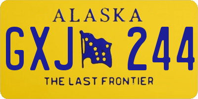 AK license plate GXJ244