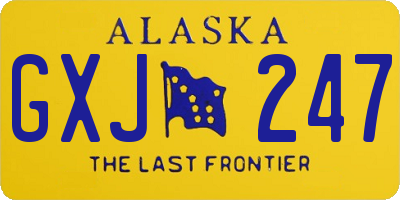 AK license plate GXJ247