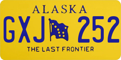 AK license plate GXJ252