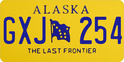 AK license plate GXJ254