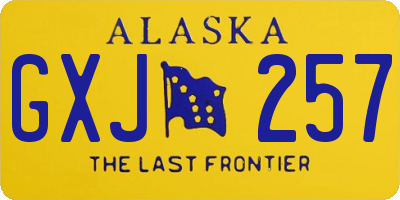 AK license plate GXJ257