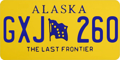 AK license plate GXJ260