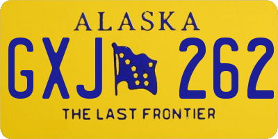 AK license plate GXJ262