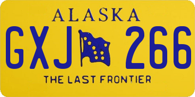 AK license plate GXJ266