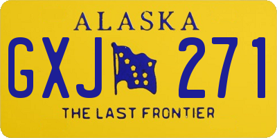 AK license plate GXJ271